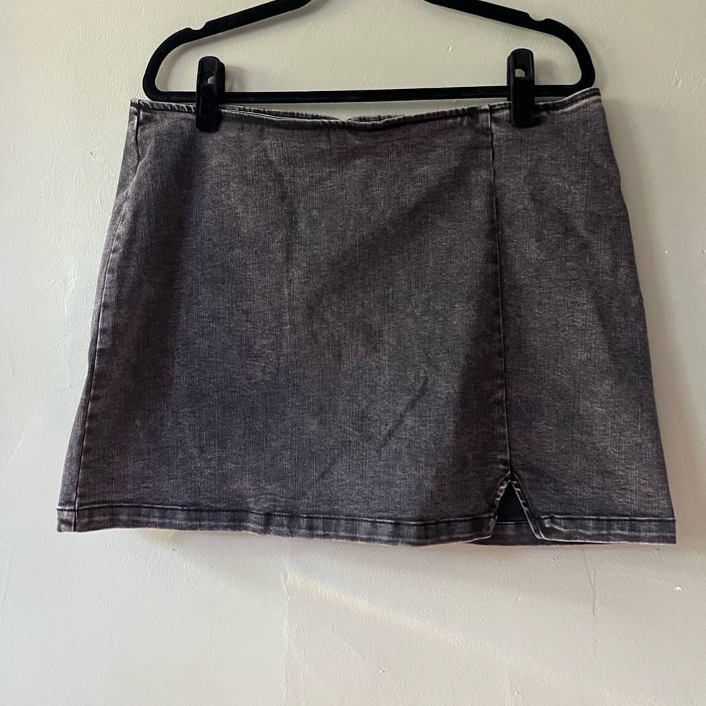 Wild Fable Faded Black Denim Mini Skirt